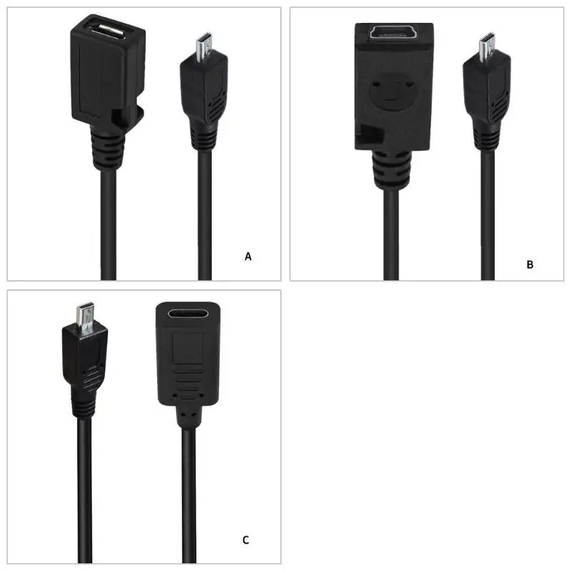 R53C صغير 8P ذكر إلى USB C/ صغير 5P سلك كابل محول للتصوير الفوتوغرافي والسفر نقل الفيديو مستقرة #2