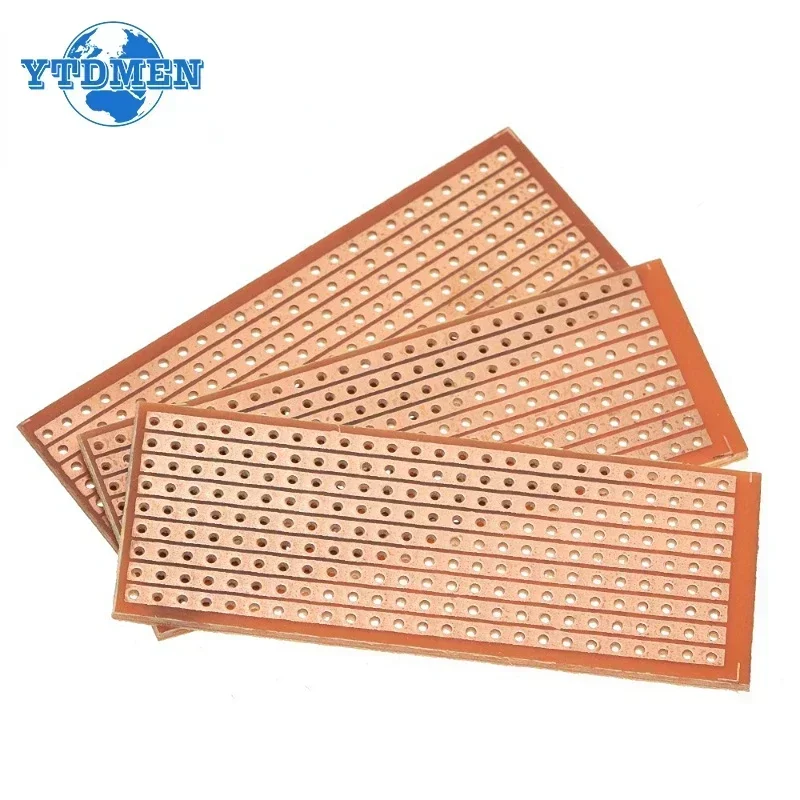 10/20PCS Single Side PCB Board 2.5*6.4cm Universal Experiment Matrix Circuit Board Single Row Continuous Hole 25x64mm Protoboard