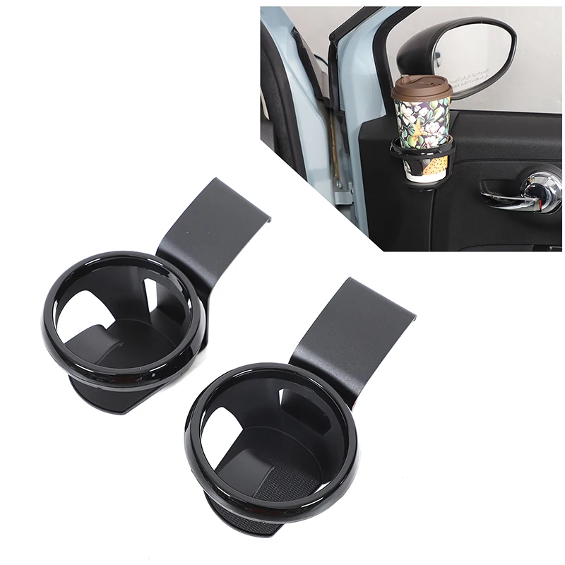 

Door Water Cup Holder Carbon Steel Door Panel Cup Holder Inner Door Drink Holder For Fiat 500 312 500C 2010-2026 Car Accessories