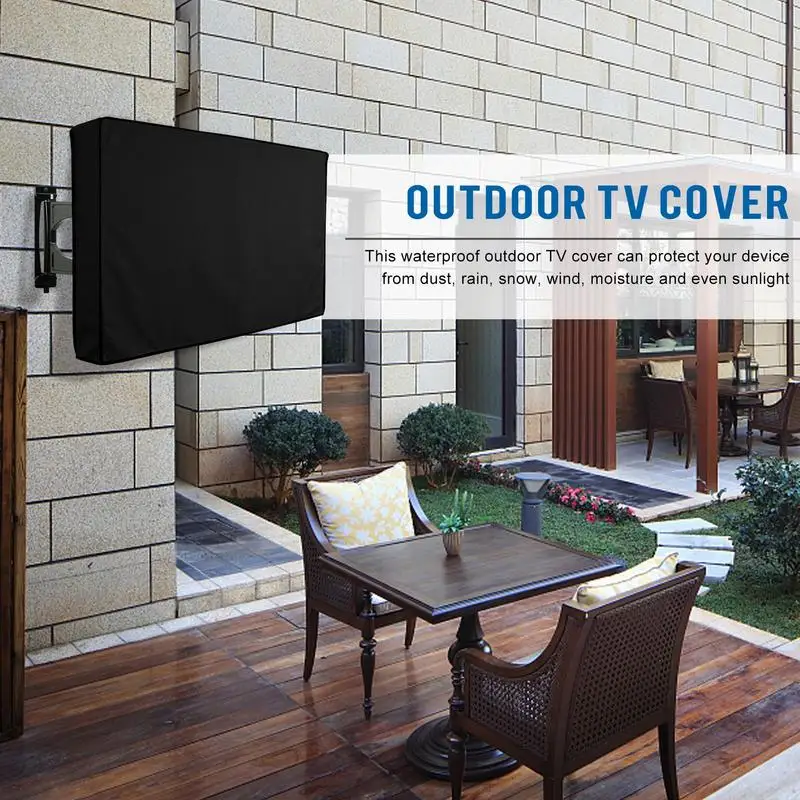 22 to 48 Inch Outdoor Waterproof and Weatherproof TV Cover for Outside Flat Screen TV Waterproof Dustproof TV Screen Protector