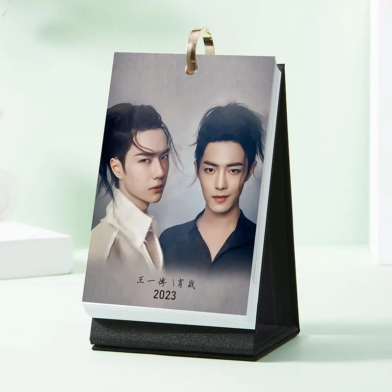 

Xiao Zhan, Wang Yibo, 2023 Weekly Calendar, Stars, Simple Table Calendar, Creative Small Fresh Table Set Gift