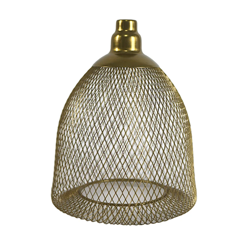 

Wholesale Modern Decorative Metal Wire Mesh Gold Cage Lampshade for Pendant Hanging Light
