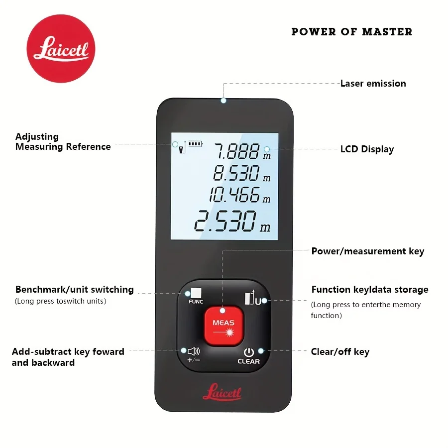 أداة قياس محدد المدى بالليزر لمسافات طويلة - جهاز قياس دقيق لقياس المسافة #6