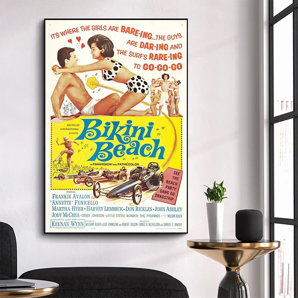 WM3225 Bikini Bach Classic Movie HD Silk Fabric Poster Art Decor Indoor Painting Gift