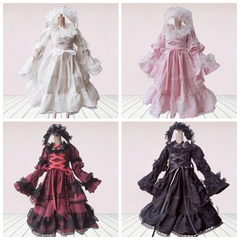 1/3 BJD Doll Clothes Vintage Maid Dress Classic Lace Dress 1/6 Bjd Dolls Outfit Girl Toys Dress Up Doll Accessories - Image 2