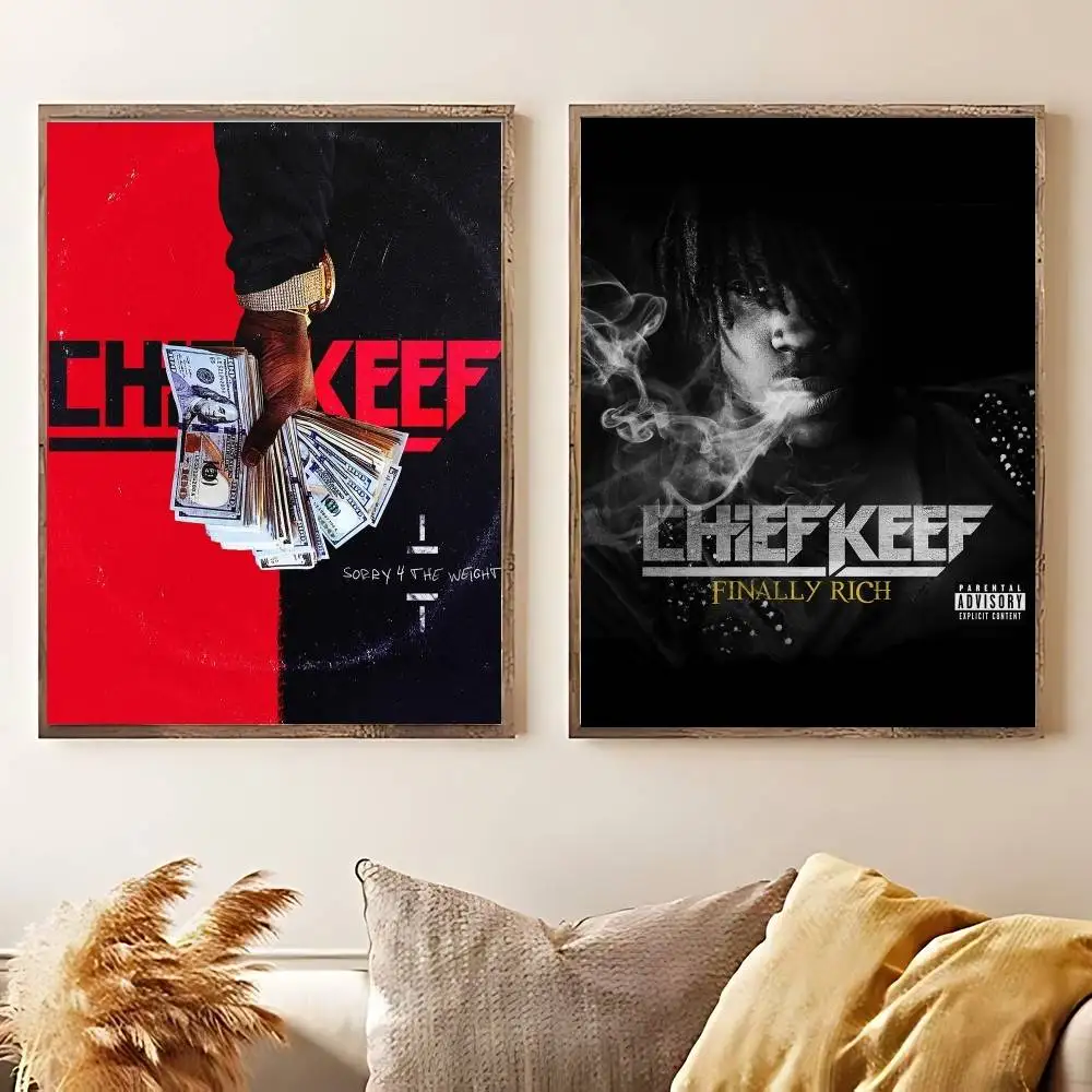 C-Chief K-Keef Rapper Poster Print Canvas Pictures Home For Living Room And Bedroom Wall Modern Decor Frameless Painting