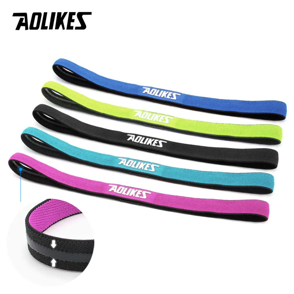 AOLIKES Silicone Sports Headband Sweatband Hair Band For Running Cycling Yoga Jogging Basketball Fitness Gym Free Size