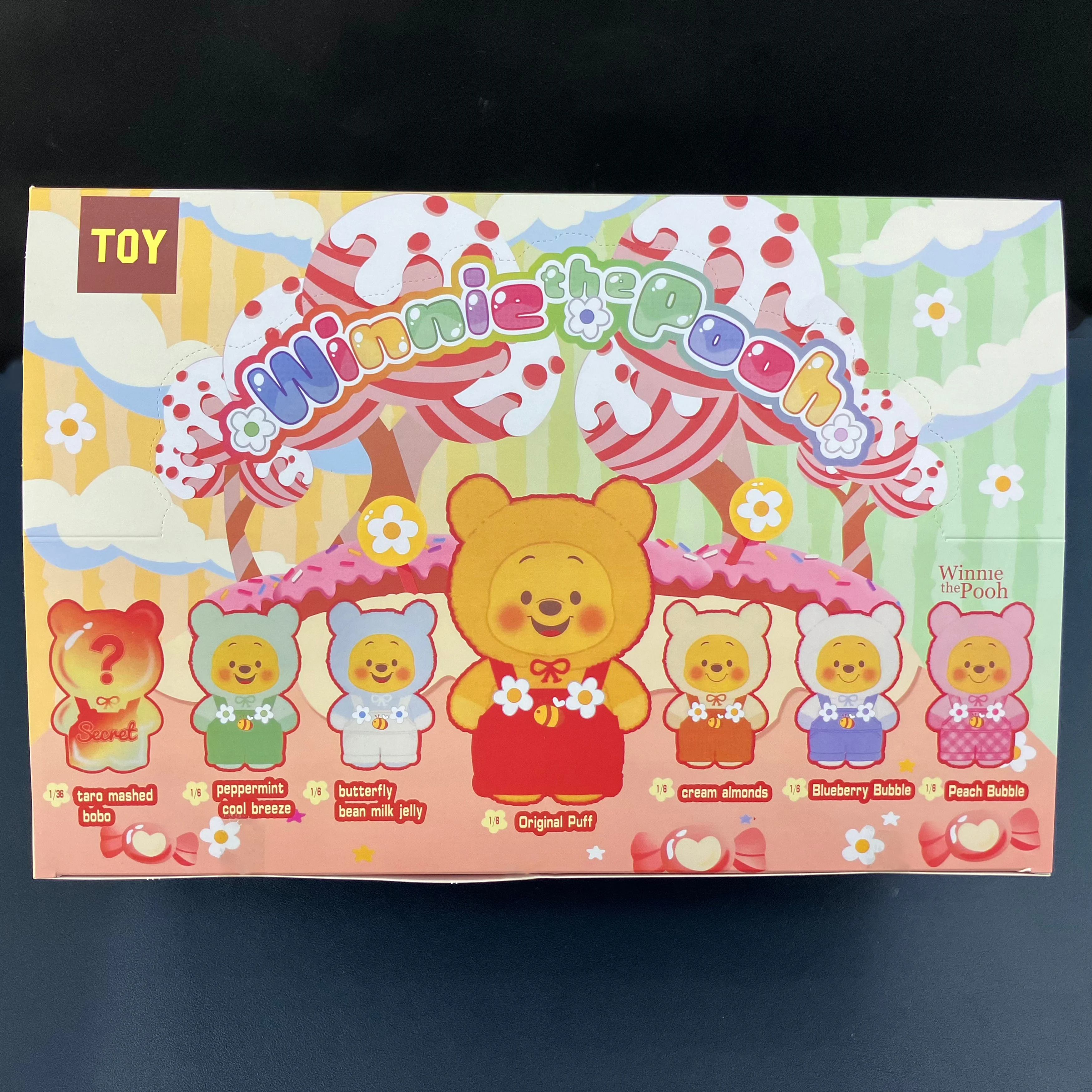 

Disney Winnie the Pooh Plush Blind Box Candy Color Surprise Bag Cute Hanging Doll Keychain Pendant Cartoon Collectible Toy Gift