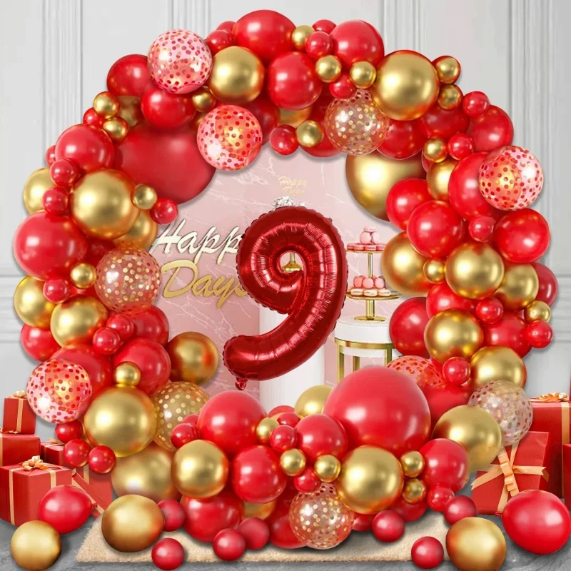 

Party Balloon Arch set 32-inch Digital Birthday Balloon Party decoration in Color Latex for decorating the Background venue