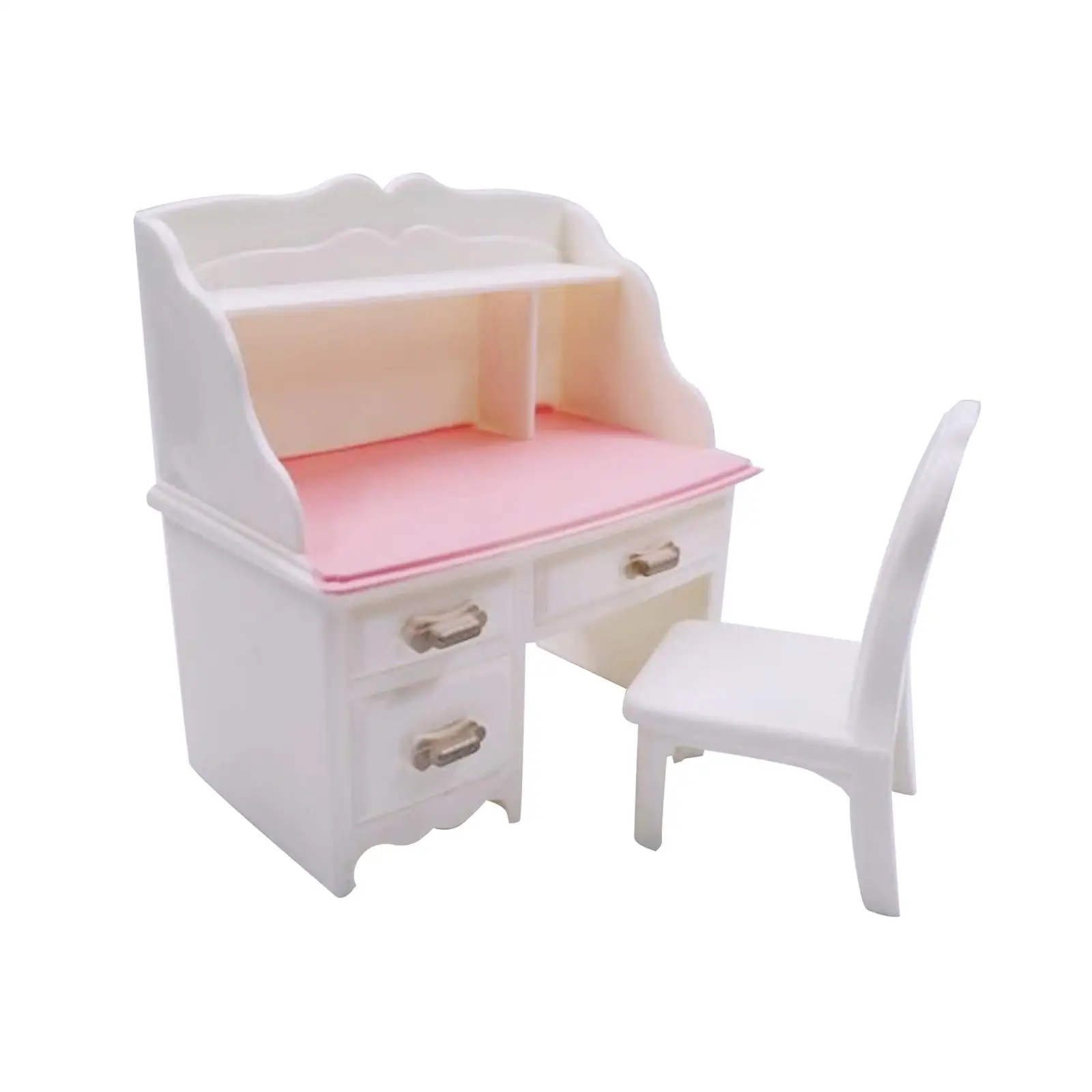 2xDollhouse Miniature Desk Chair for Living Room Decor Set