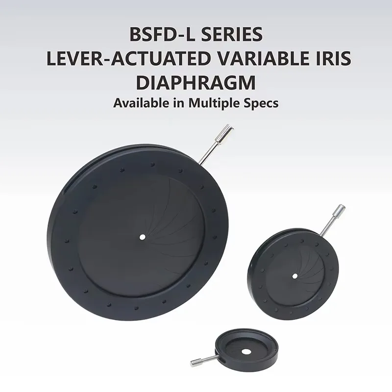 BSFD-L Series Lever Operated Variable Iris Diaphragm, Adjustable Optical Aperture Diaphragm