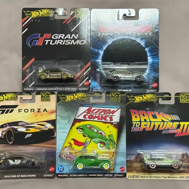 

Original Hot Wheels 2025 Pop Culture Hxd63-L Series Lamborghini Back To The Future Car Model Kids Toys Collection Model Car Gift