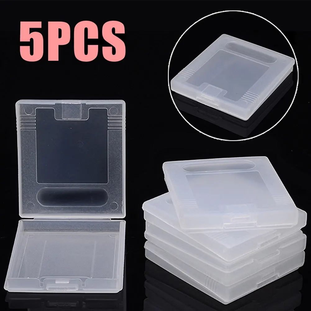 25-5PCS Plastic Game Card Cartridge Cases Transparent Anti Dust Cover Storage Boxes for Nintendo Game Boy Color Pocket GBC GBP