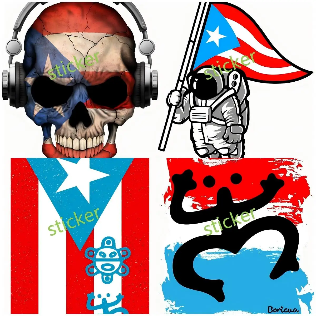 

Puerto Rico car Stickers and Decal Bumper Motorcycle Bumper Cover scratches Sunscreen Decal Decoration Accessories