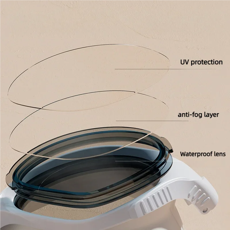 Seasprint profissional adulto anti-nevoeiro lente de proteção uv homens mulheres óculos de natação à prova dwaterproof água ajustável silicone óculos de natação