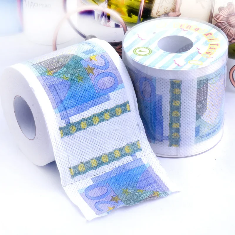 Double Layer Color Printed Roll Paper Toilet Paper Tie-dye Dollar Face Towel Toilet Wipe Hand Core Toilet Paper Personalized