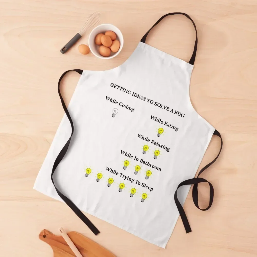 

Funny Programming Software Engineer Bugs Code Debugging Gift Apron bib Waterproof Kitchen Woman Men kitchen Apron