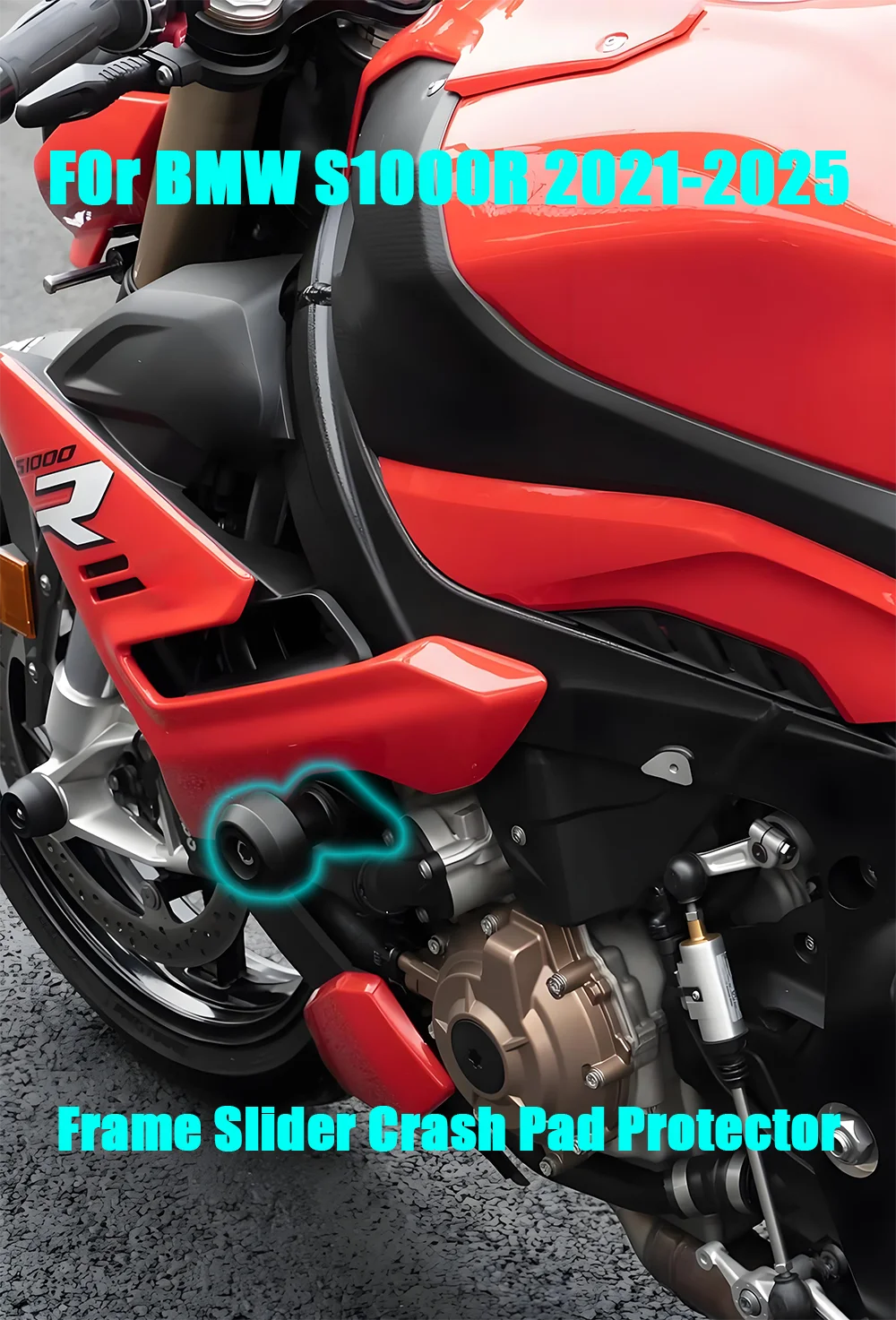 

S1000R 2025, ползунки для рамы, защита от столкновений для BMW S1000R 2021-2025 M1000R 2023-24, аксессуары для мотоциклов, защитная накладка от падения