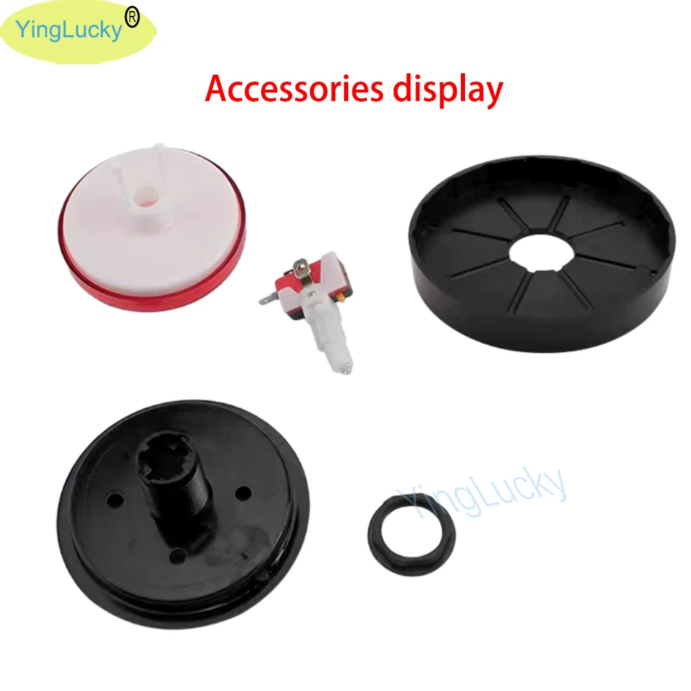 100mm Arcade LED button with built-in reset switch, flat illuminated button, large button for game console crane