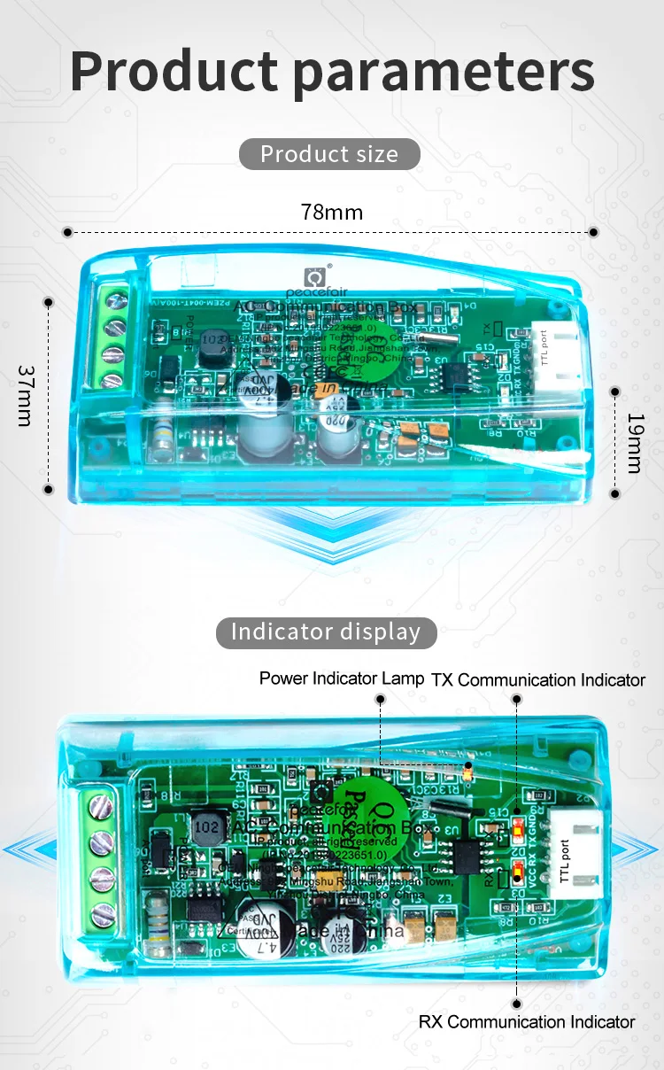 PZEM 004T 4.0 Version Einphasiges Wattmeter Kwh Meter TTL Modbus-RTU 220V 100A Strom Volt Amp Frequenz Energiezähler – Detail 5