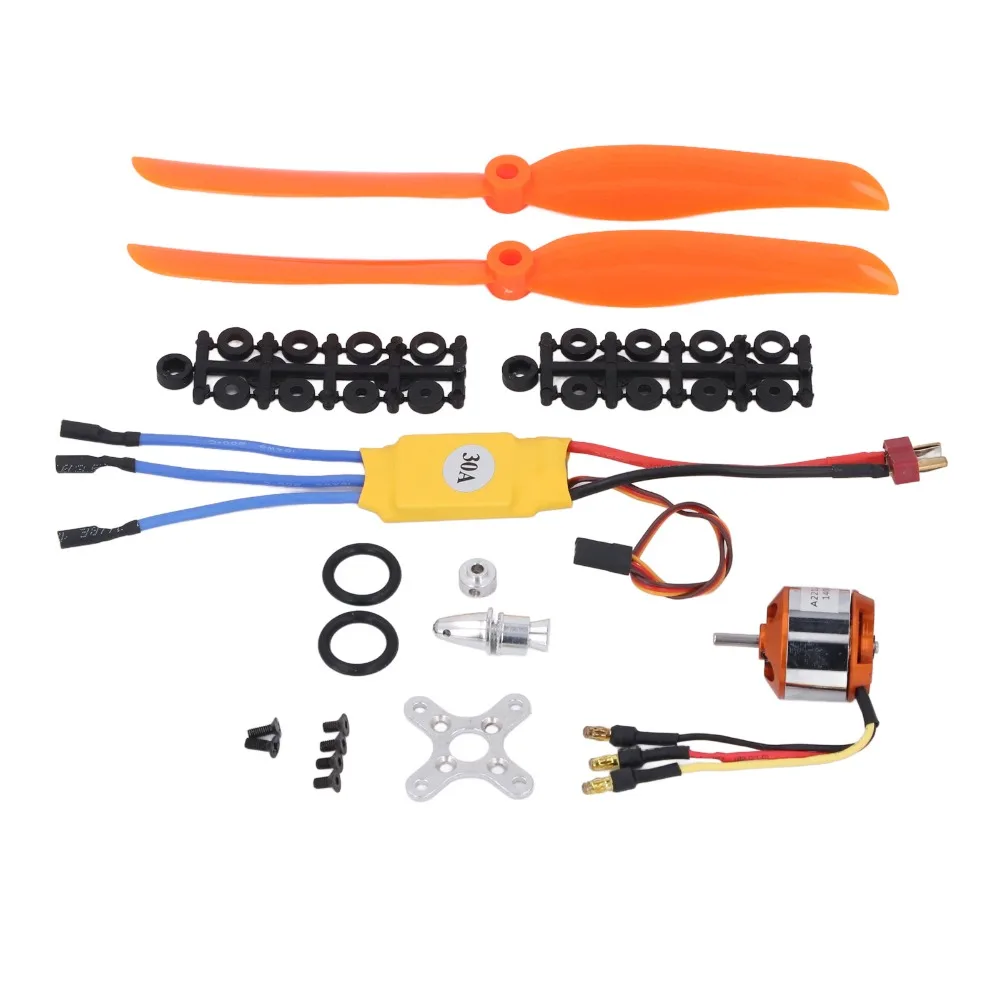 Durable 1400KV Brushless Motor 5V 2A BEC 3.5mm Plug Propeller Set 30A ESC 8060 Propeller RC Motor Kit For Quadcopter