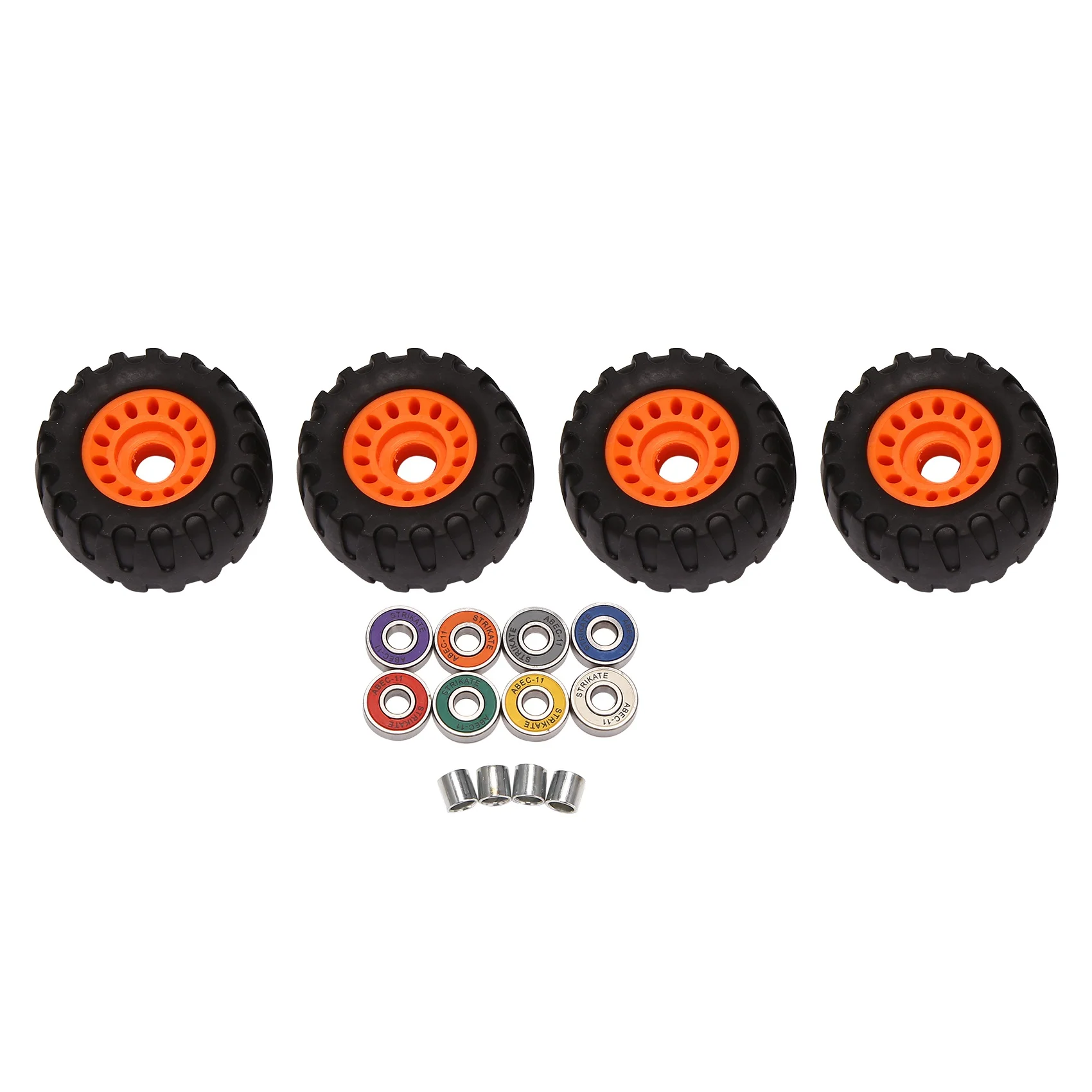 A79E-All Terrain Off Road Skateboard Longboard Wheels (Set of 4 Contains Bearing Sleeve)