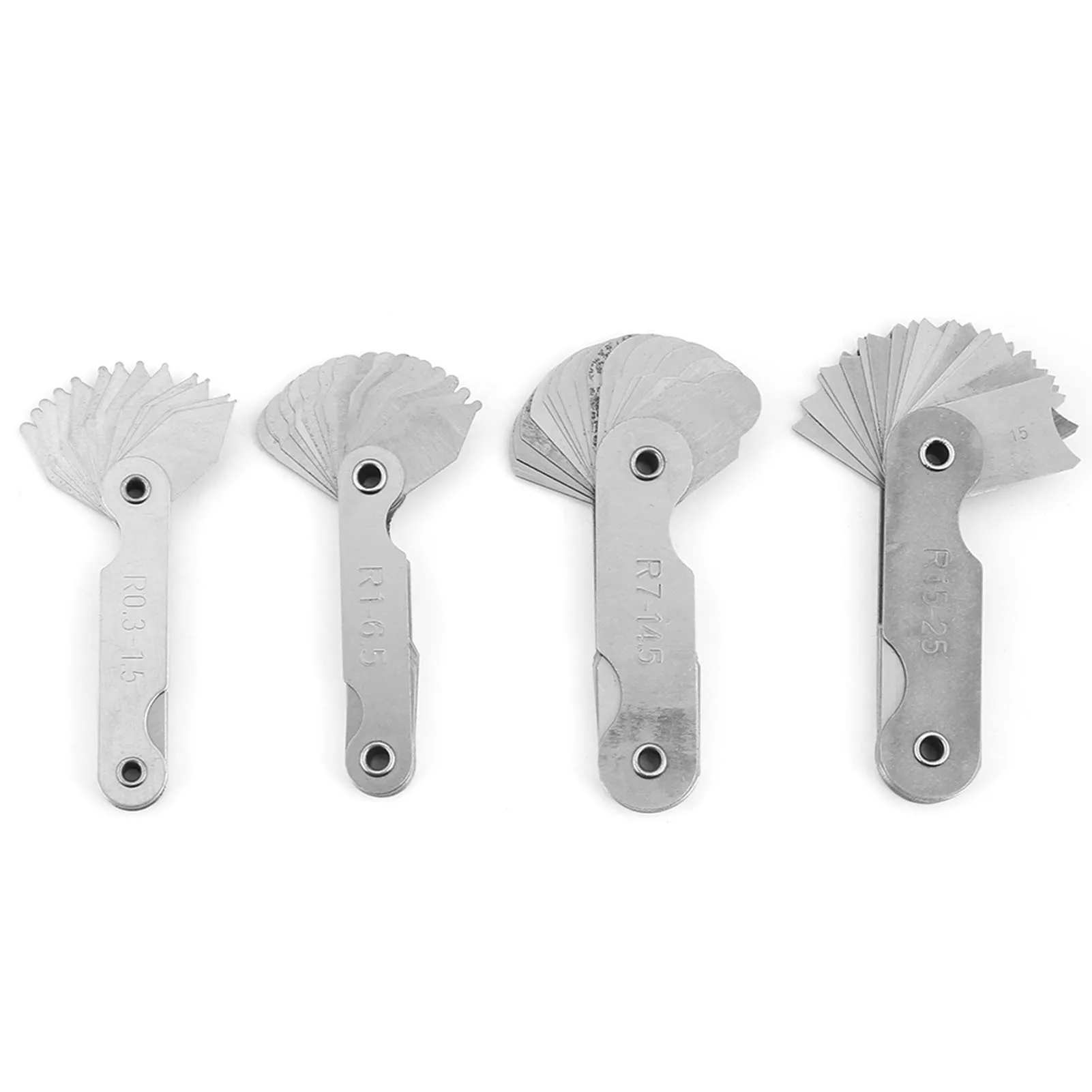 Radius Measuring Tool Fillet Gauge Stainless Steel Radius Fillet Gauge Measuring Tool R0.3-1.5/ R1-6.5/ R7-14.5/ R15-25