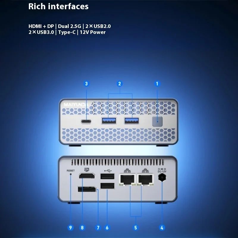 Core N100/N150 Mini Host Nas Server di Stoccaggio Quasi Sistema/16g/32g Tutto In Alluminio Cnc Portatile Desktop Da Ufficio Mini Pc Computer