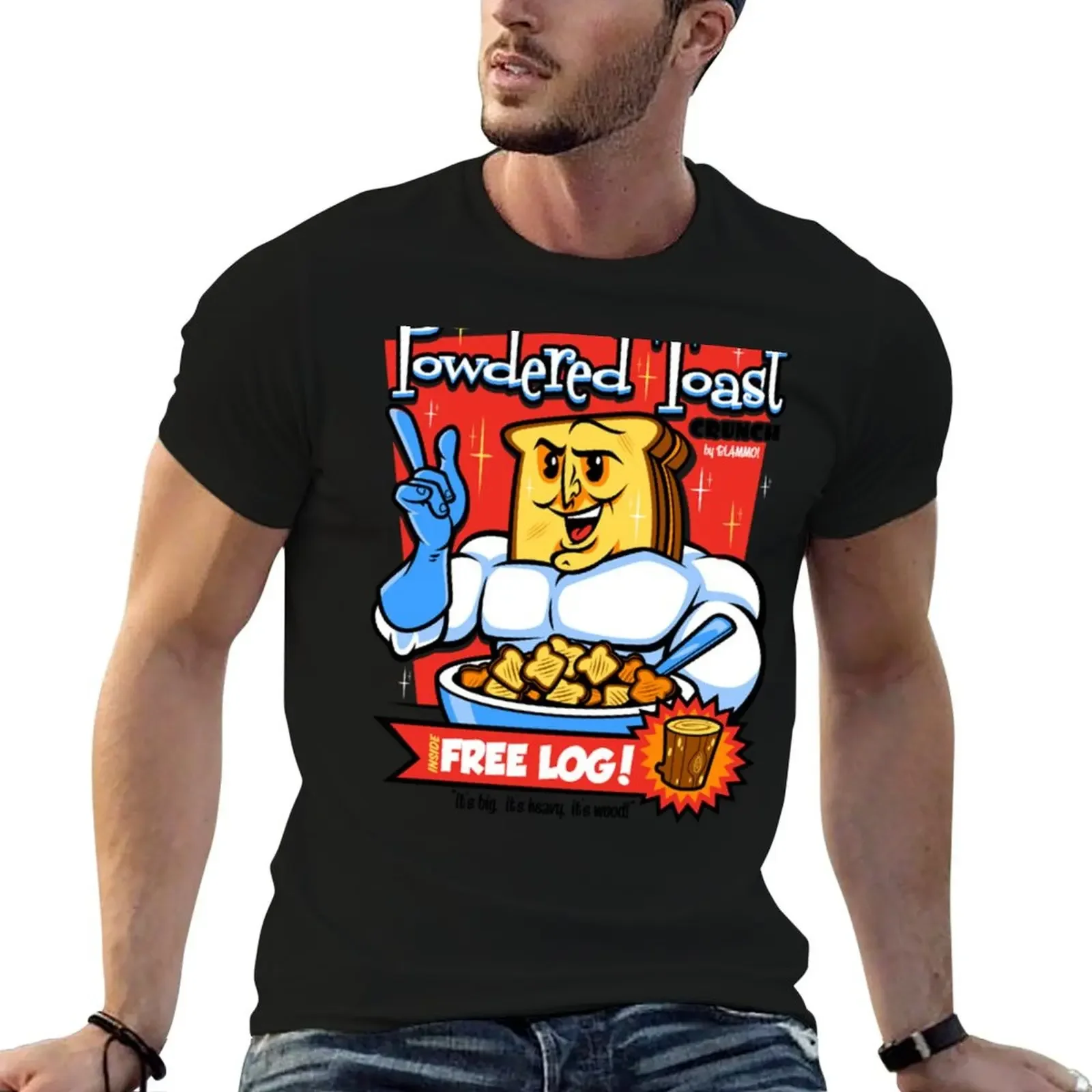 Powdered Toast Crunch Man T-Shirt Short sleeve tee for a boy vintage clothes quick drying Men's t-shirts