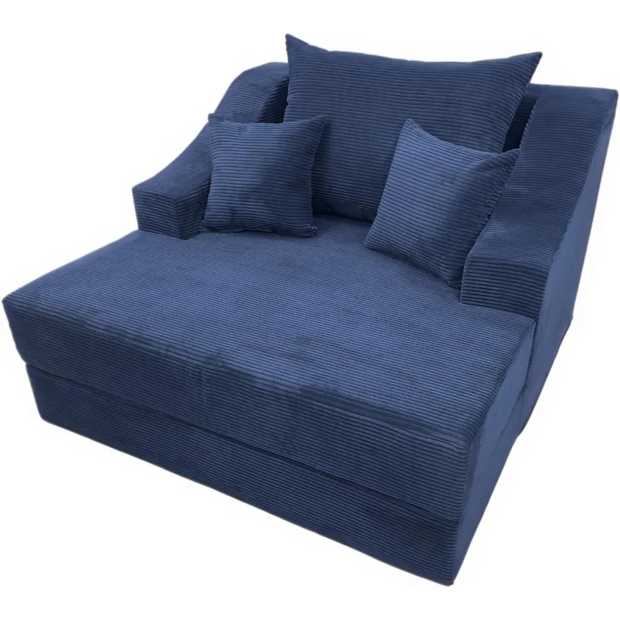 

60 x 55 дюймов шезлонг для дома, большой мягкий диван-кровать, шезлонг для чтения, современный вельветовый диван S, облачный диван Li