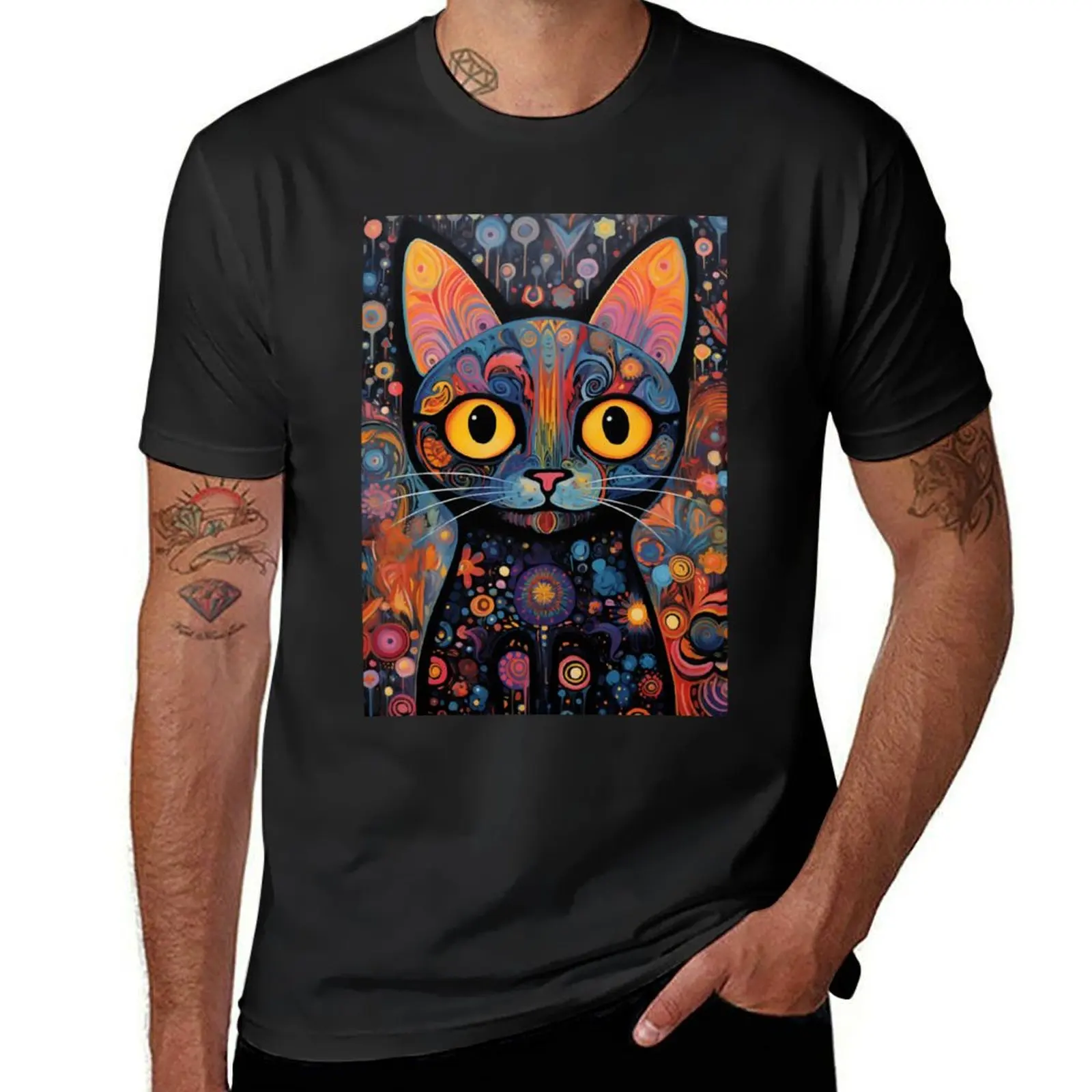 

Art Cat #62 T-Shirt summer top Aesthetic clothing summer clothes plain t shirts men