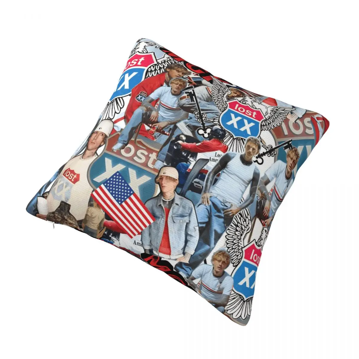 Decorative Pillow Cover MGK Lost Americana Tour 2025-2026 Accessories Bedroom Throw Pillow Case Cover Square Multi-Size