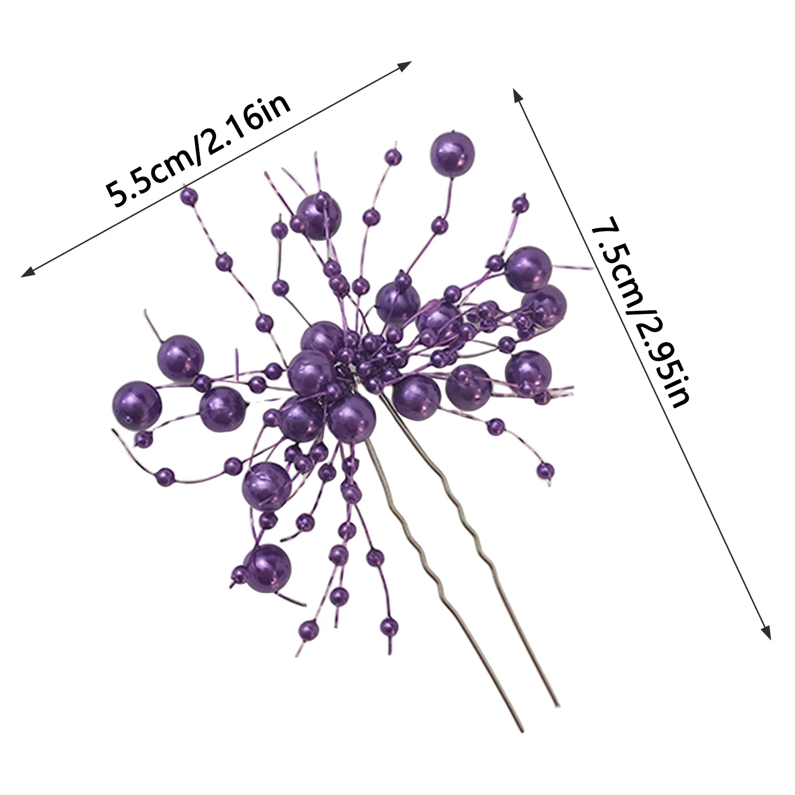 اليدوية U على شكل الشعر العصي الشوك لامعة خرز كريستالي دبابيس الشعر أنيقة الصلبة اللون الخرز دبابيس الشعر العروس الزفاف الشعر مجوهرات #6