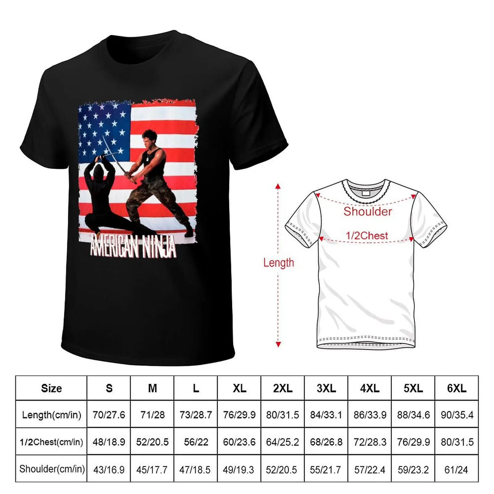 American Ninja Martial Arts Michael Dudikoff Black Star Classic T Shirt T-Shirt Stretch Fabric Comfort T-Shirt