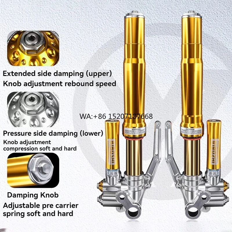 GS8 New Inverted Front Nitrogen Cylinder Shock Absorber Adjustable Damping for Cygnus X Motorcycle Shocks Motorcycle