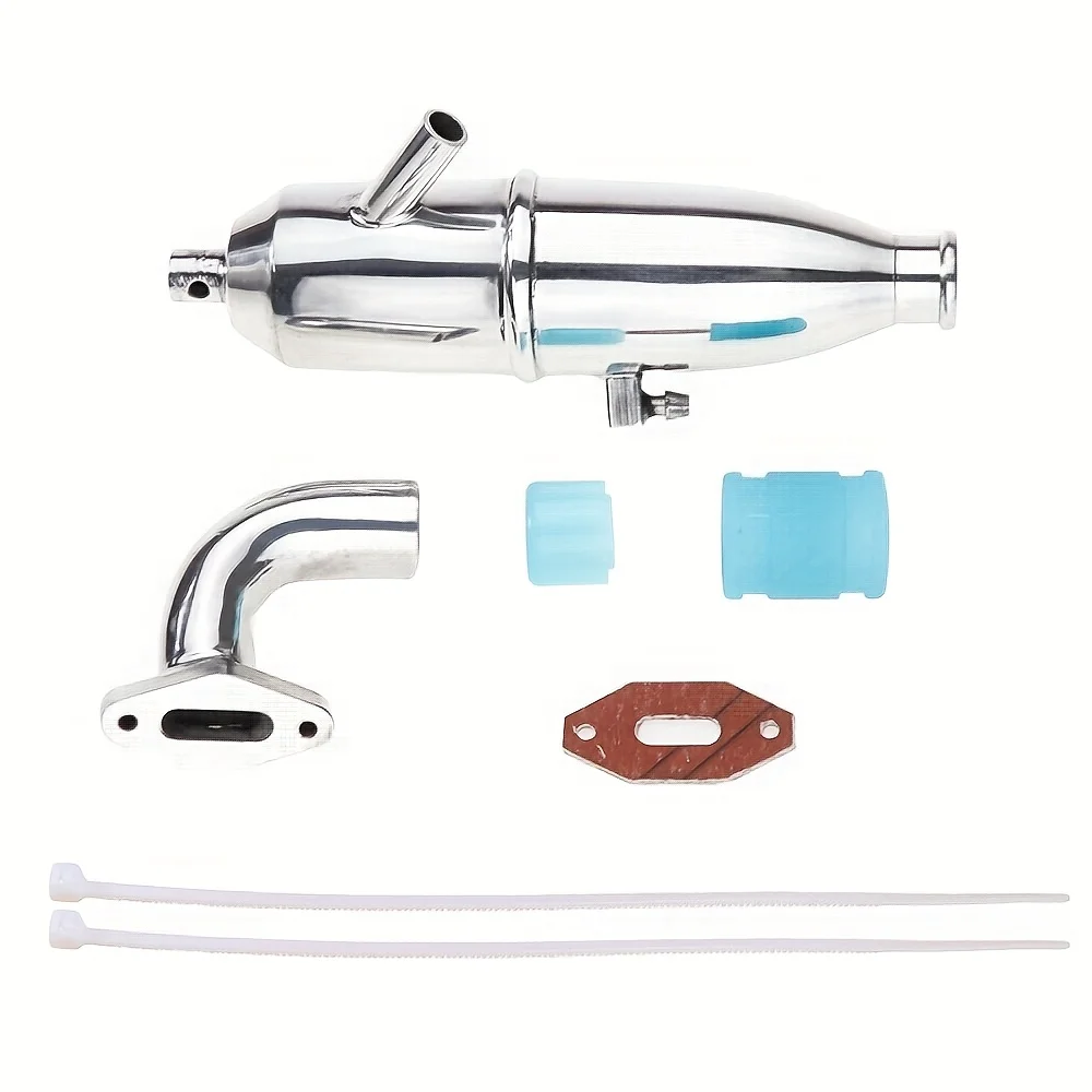 

Трубка выхлопной трубы GLOBACT настроенная боковая правая пружина глушителя с коллектором HPI HSP Losi Axial Kyosho 1/10 Nitro RC автомобиль