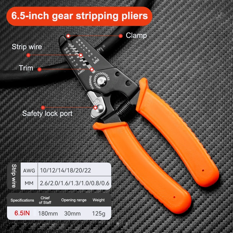 Multifunctional Wire Stripper Cable Cutter Pliers Non-slip Decrustation Pliers Electrical Cable Pulling Stripping Tools