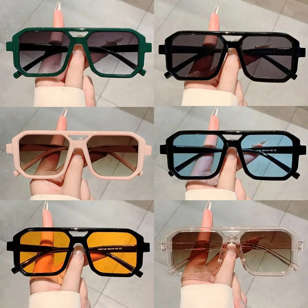 Punk Square Frame Sunglasses Eye Protection Street Photos Decoration UV Resistant Sunglasses Block Glare Driving Glasses