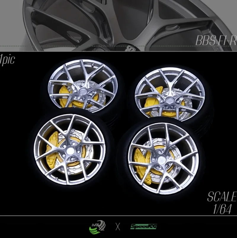 자동차 수정 휠 허브 1/64 SpeedCG SE084/80/81/79 8.4/9.4/11mm 수지 휠 고무 타이어 1:64 정적 모델 자동차에 적합