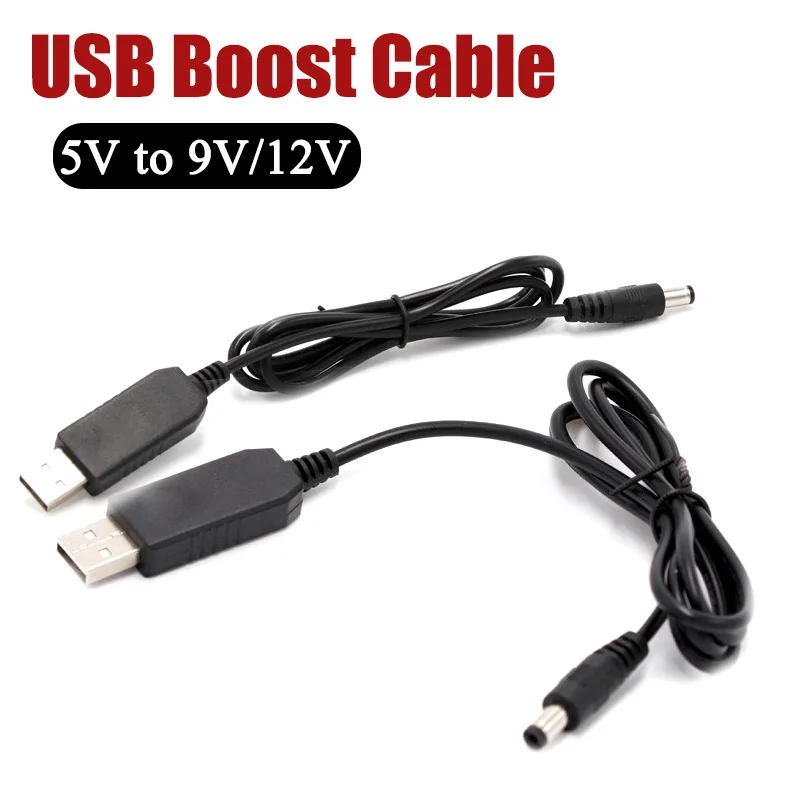 USB Boost Cable 5V to 9V/12V Power Bank Conversion Power Cord Portable Power Bank Connected to Router Optical Modem Cable