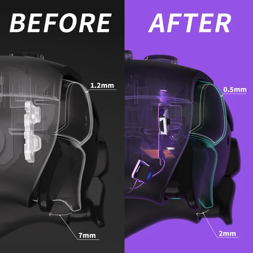 Imagen 2 del producto eXtremeRate para controlador ps5 BDM-040/BDM-050 Kit completo de clic V2, botones Dpad de cara de hombro