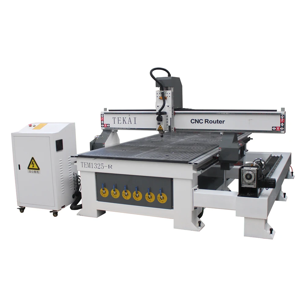 Tekai Heavy Duty Frame Structure 4 Axis CNC Router Wood Engraving Machine For Sale Aluminium Plate CNC Milling Machine