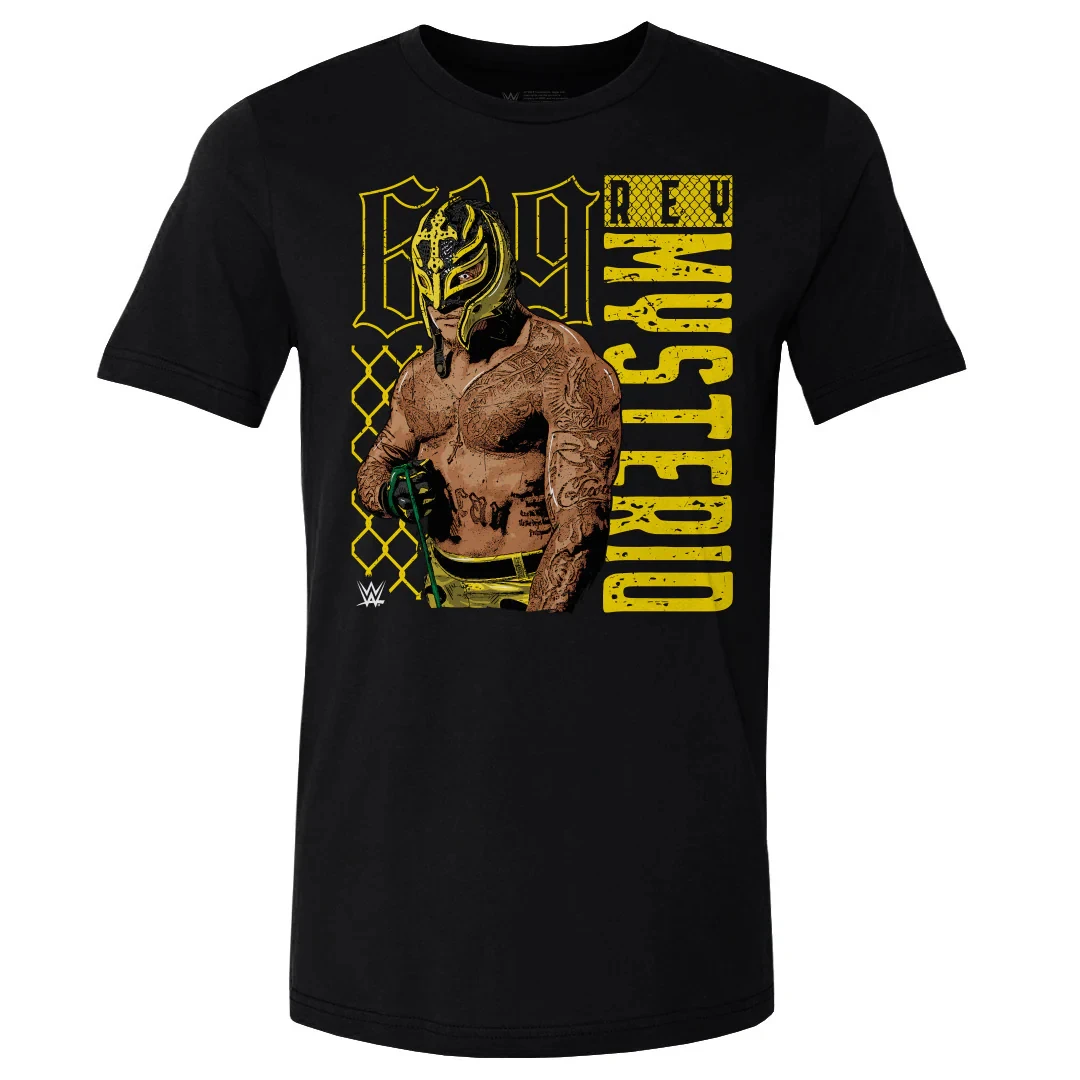 Camiseta con estampado 3D de luchador Rey Mysterio para hombre, camisetas deportivas de calle para niños, camisetas de manga corta con cuello redondo, verano 2025