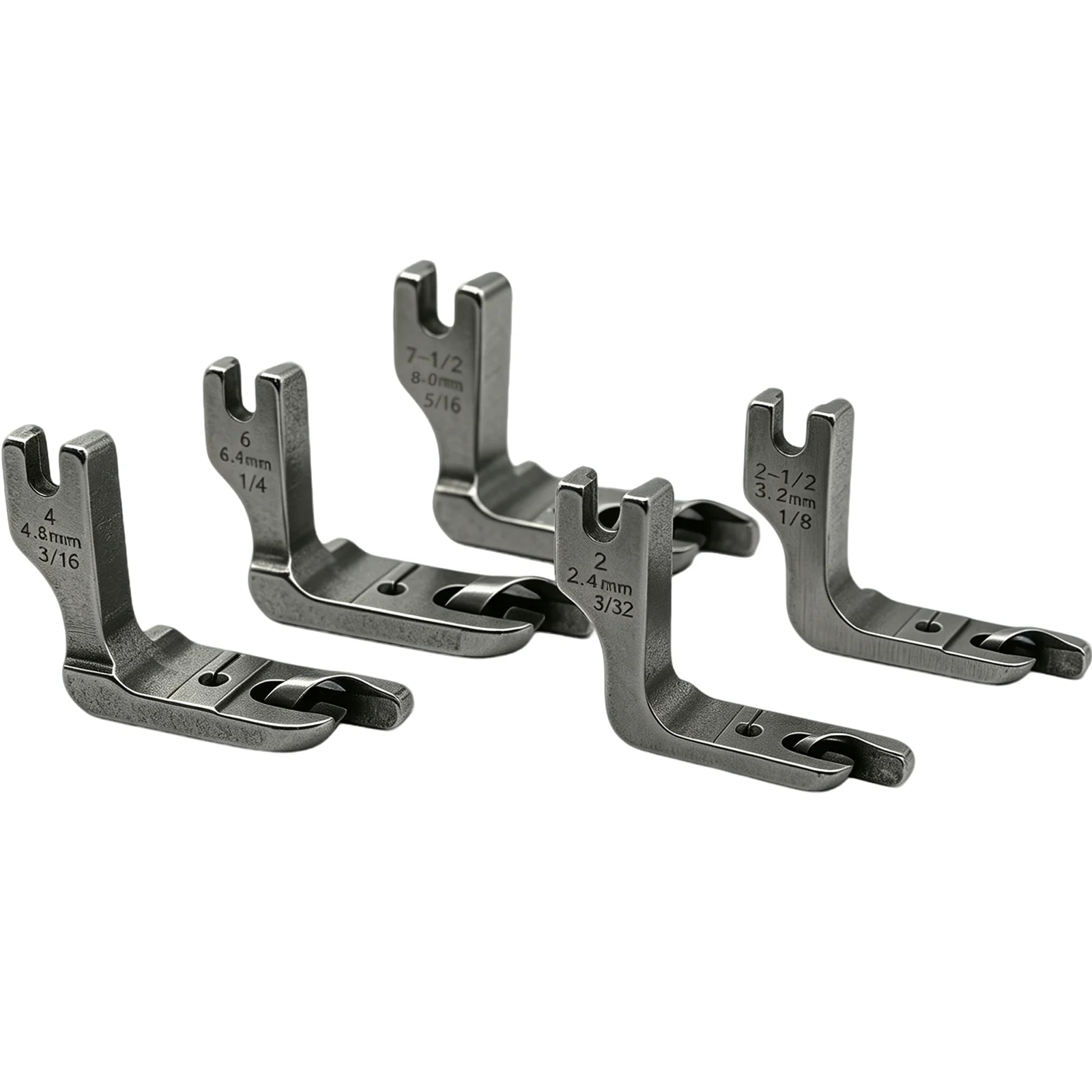 5Pcs Rolled Hemmer Presser Foot Universal Feet For Brother Singer Juki Industrial Single‑needle Sewing Machine Accessories
