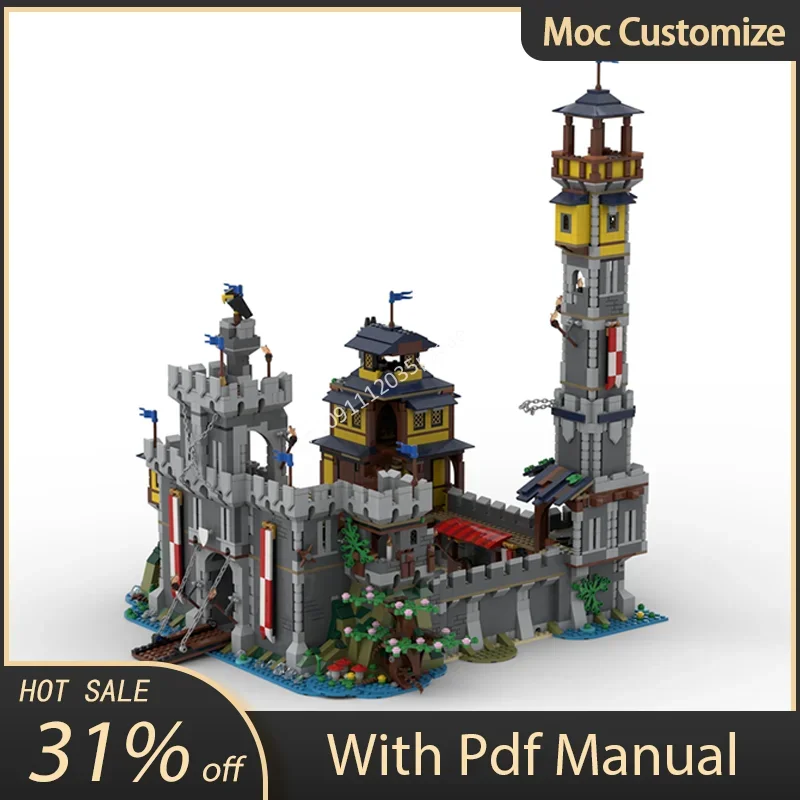 

3836pcs Moc High Tower CastleModular Medieval Architecture Castle Building Blocks DIY Assembly Bricks Toys Kids Education Gifts