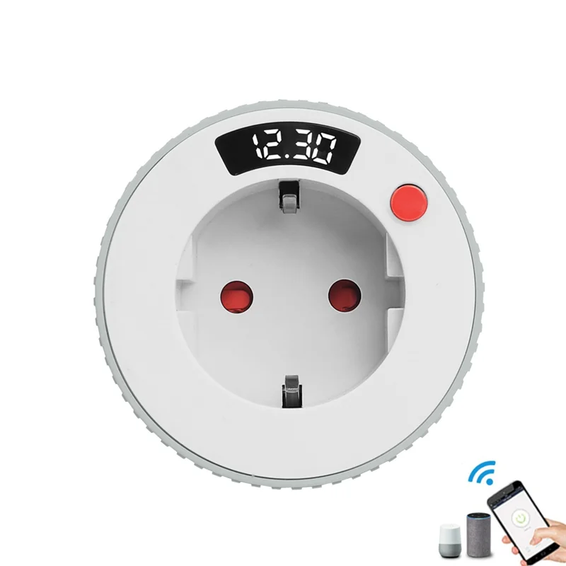 ABKO-Wifi Smart Plug 16A Presa UE Protezione per bambini Protezione contro le sovratensioni Temporizzazione domestica Controllo APP Prese Smart Life SPINA UE