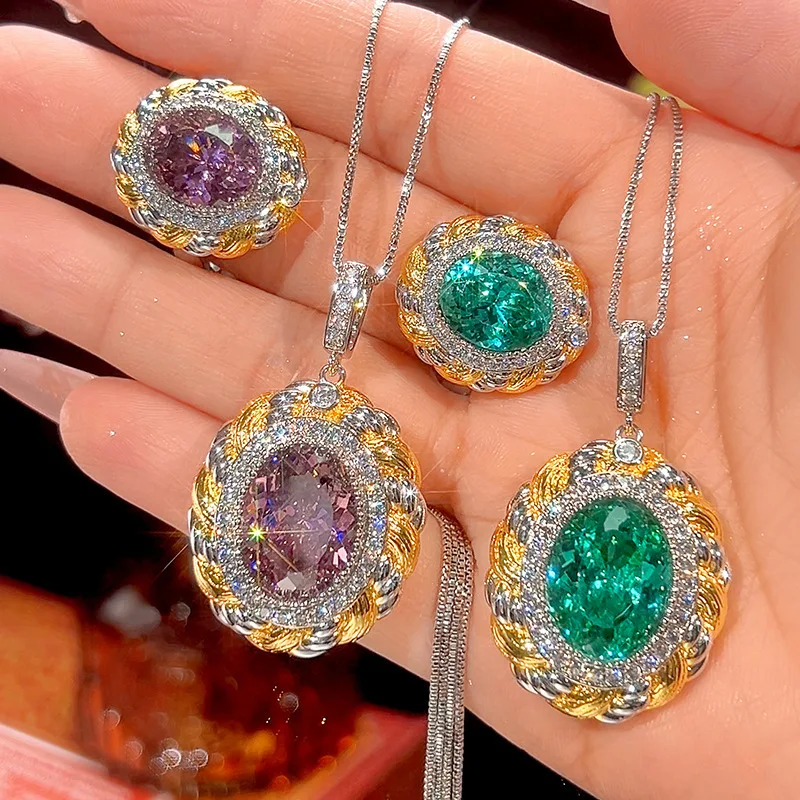 Hot-selling Jewelry Bird's Nest Para Green Vintage Brushed Set 12*16-10*12