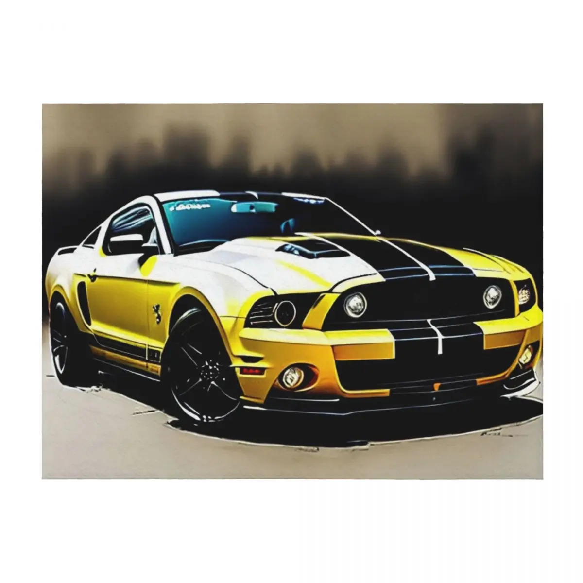 

Yellow sports car Throw Blanket Luxury St Flannels Bed Blankets