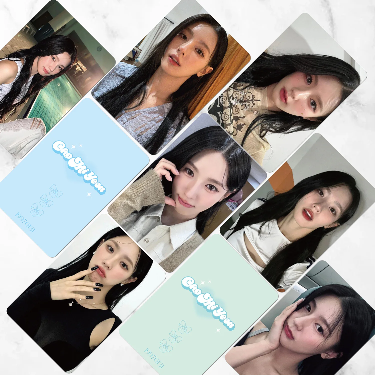 Kpop 55pcs (G)I-DLE Miyeon Single Laser Card Star Peripheral Special Photocards Fans Collection Double-sided Paper Cards