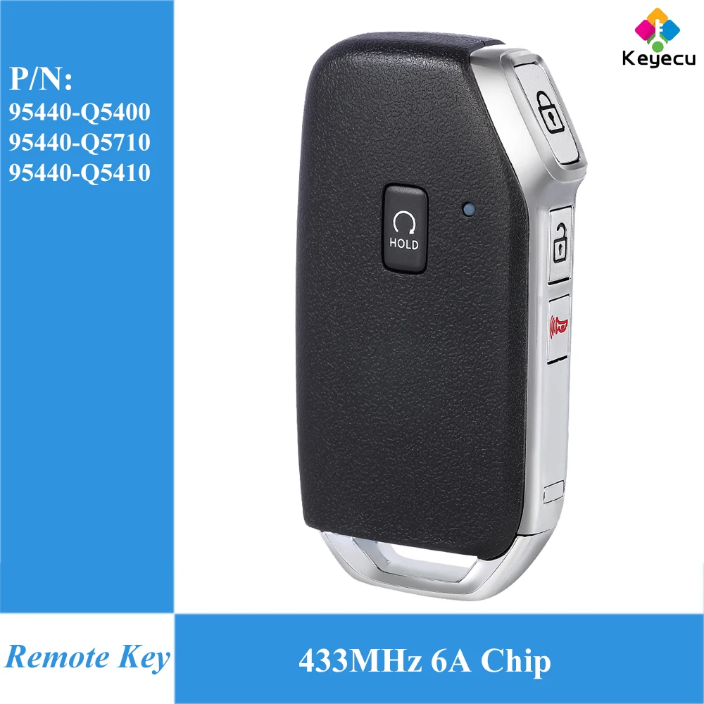 

KEYECU Smart Remote Car Key Fob 3+1 Buttons 433MHz 6A Chip for Kia Seltos 2021-2024 P/N: 95440-Q5400, 95440-Q5710, 95440-Q5410